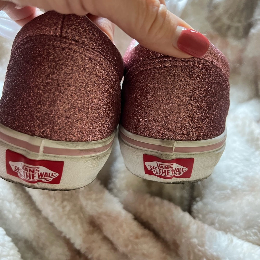 Vans Women's Sparkling Sneakers - Pink and White - Picture 5 of 9